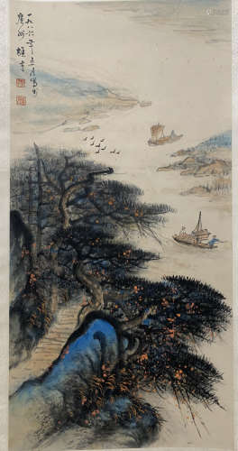 A Li xiongcai's landscape painting