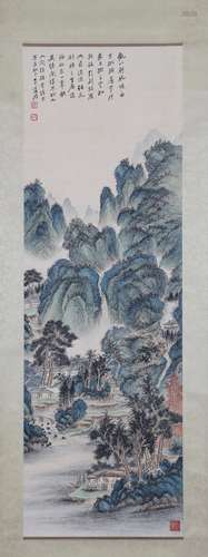 A Zhang daqian's landscape painting