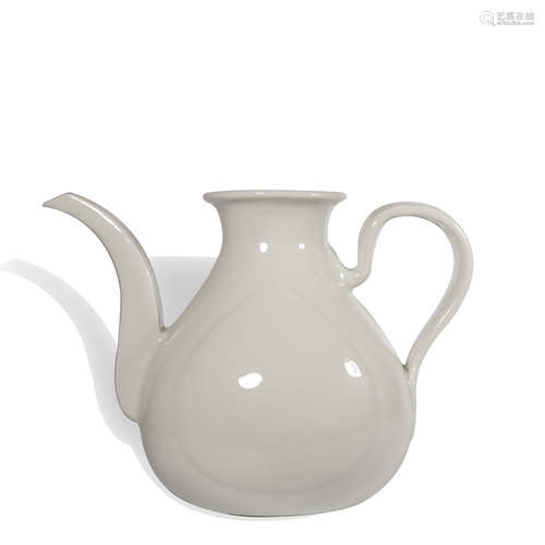 A white glazed pot