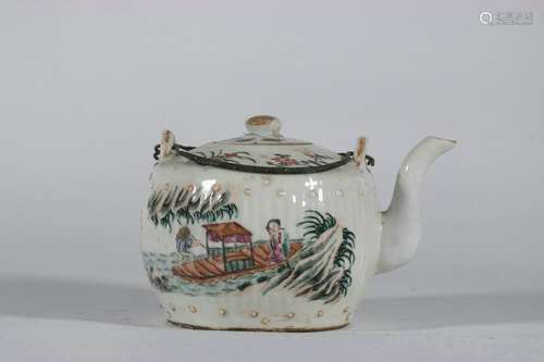 chinese famille rose porcelain teapot