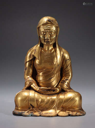 chinese gilt bronze buddha statue