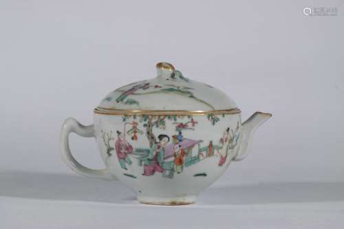 chinese famille rose porcelain teapot