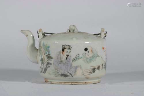 chinese famille rose porcelain teapot