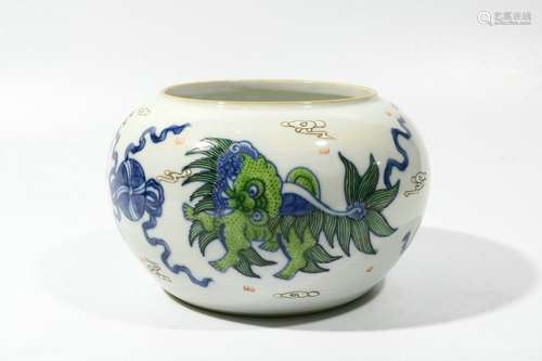 chinese doucai porcelain water pot