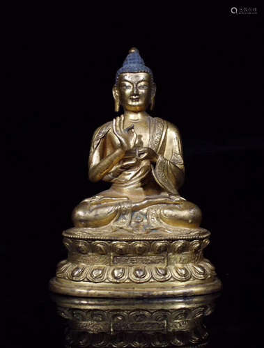 chinese gilt bronze buddha statue