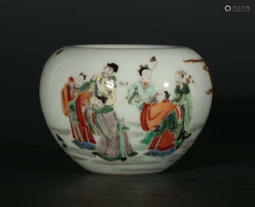 chinese wucai porcelain washer