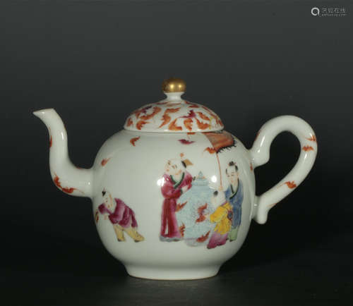 chinese famille rose porcelain teapot