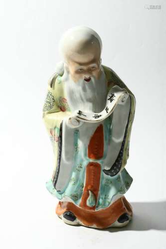 chinese porcelain figure of longevity