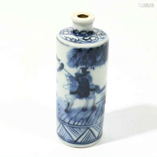 chinese blue and white porcelain snuff bottle