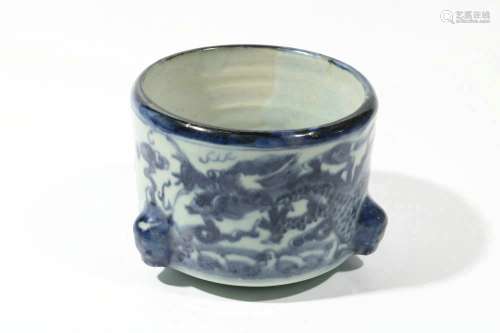 chinese blue and white porcelain incense burner