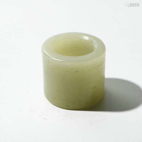 chinese white jade archer ring