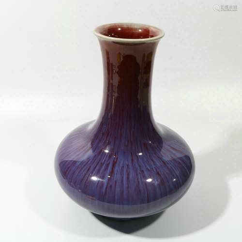 chinese flambe glazed porcelain vase