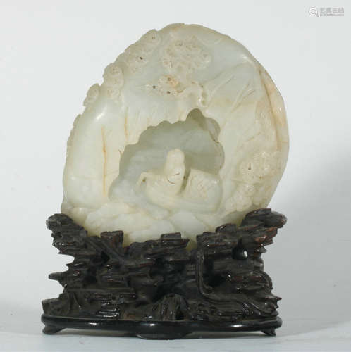 chinese white jade carving