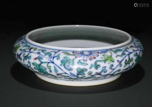 chinese doucai porcelain water washer