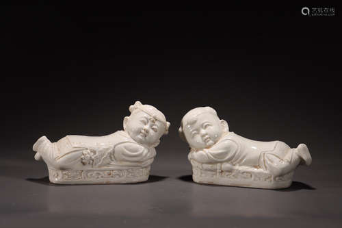 chinese ding yao porcelain baby-shaped pillow