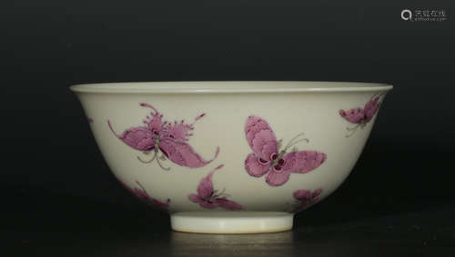 chinese red glazed porcelain bowl