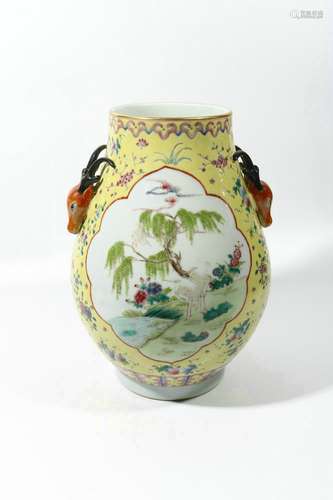 chinese famille rose porcelain pot