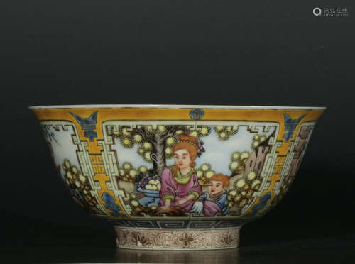 chinese famille rose porcelain bowl