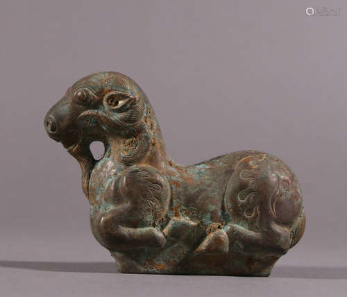 chinese silver goat ornament