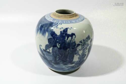 chinese blue and white porcelain jar