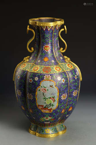 chinese cloisonne enamel vase