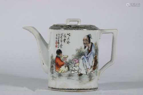 chinese famille rose porcelain teapot