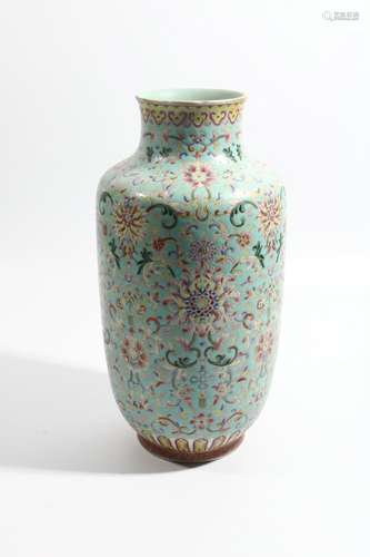 chinese turquoise glazed porcelain vase