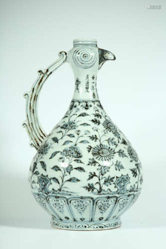 chinese blue and white porcelain teapot