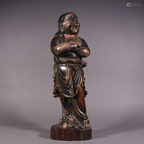 chinese polychromed eaglewood figure