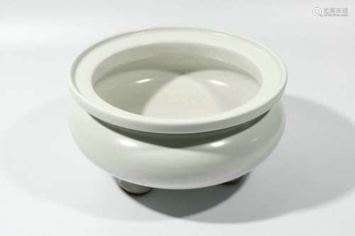 chinese white glazed porcelain incense burner