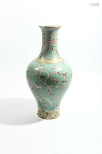 chinese turquoise glazed porcelain vase
