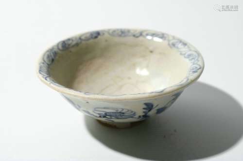 chinese blue and white porcelain cup