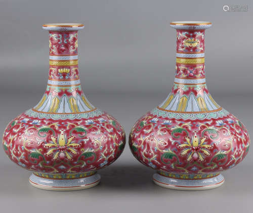 chinese red glazed porcelain vase