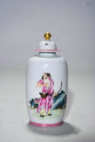 chinese famille rose porcelain pot