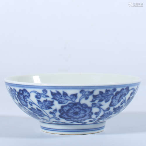 Qing Dynasty Yongzheng blue and white bowl