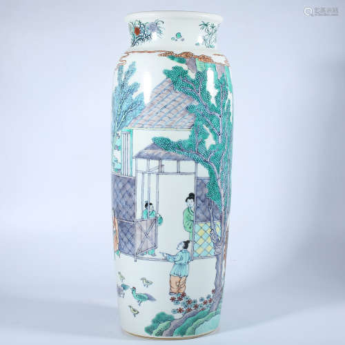 Pastel mallet bottle of Qing Dynasty