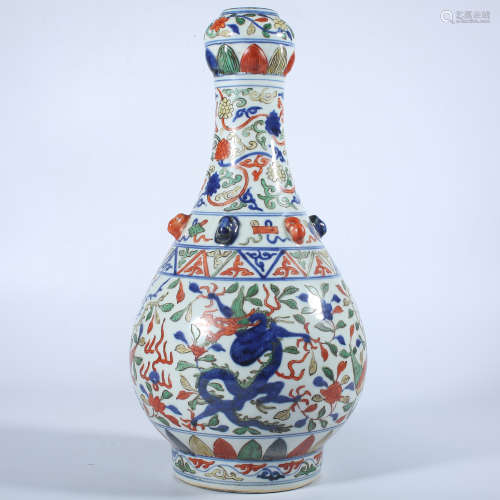 Colorful garlic bottle of Ming Dynasty