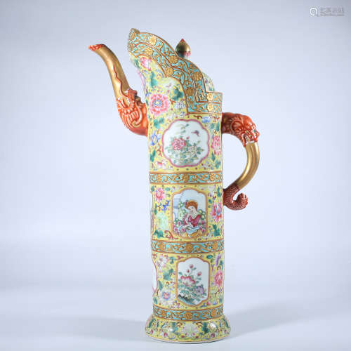 Qing Dynasty Qianlong pink hat tube