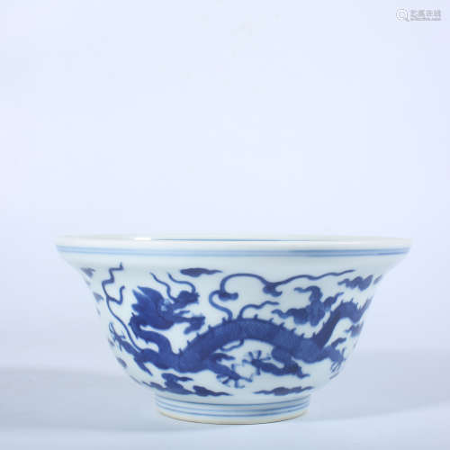 Qing Dynasty Qianlong blue and white bowl