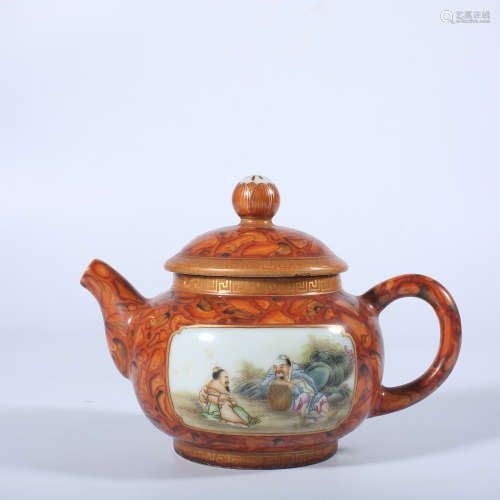 Qing Dynasty Qianlong pastel teapot