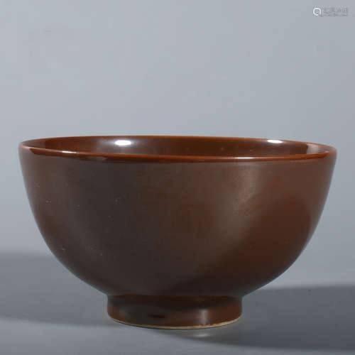 Qingdaoguang purple gold glazed bowl