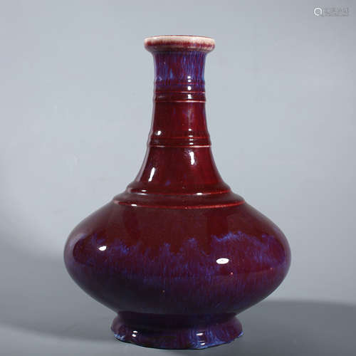 Qing Qianlong kiln glaze string pattern bottle