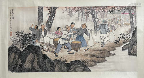 A Wei zixi's figure painting(without frame)