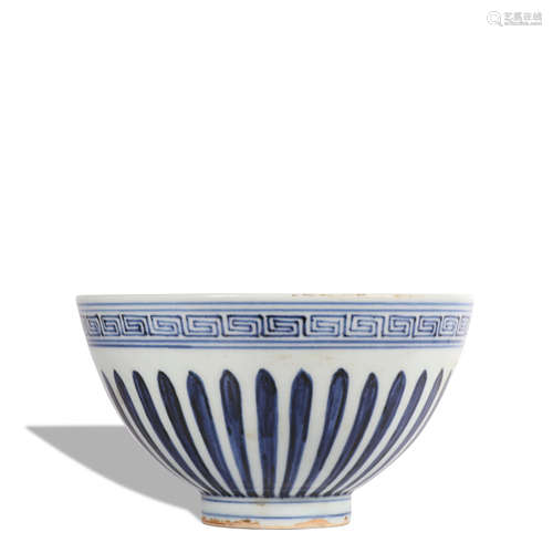 A blue and white bowl