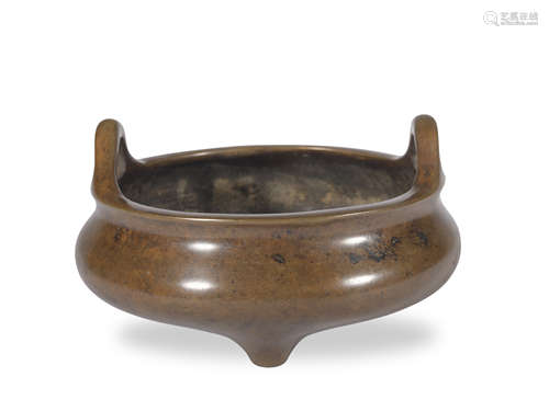 A bronze censer