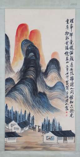 A Qi baishi's landscape painting