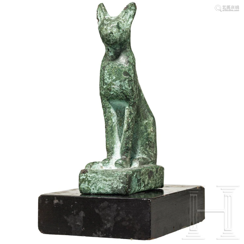 An Egyptian Bastet bronze, Late Period, 7th - 4th