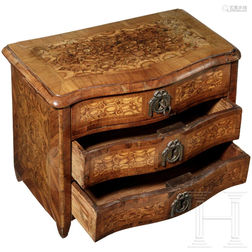 A German miniature chest of drawers, 2nd half of the