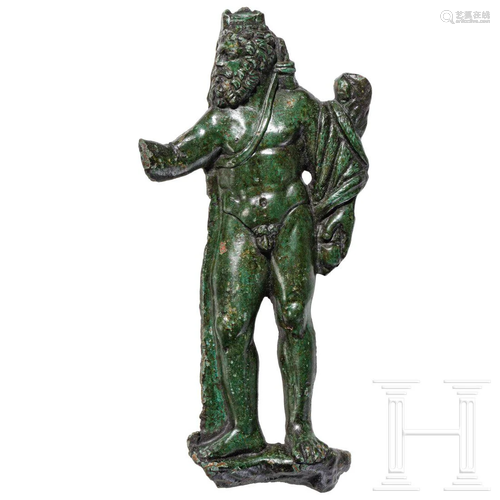 A Roman bronze figure of Hercules, 2nd - 3rd century