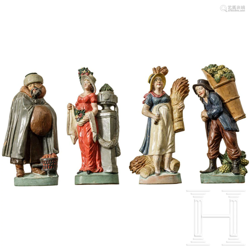 The four seasons Zitzenhausen ceramics, ca. 1830/50